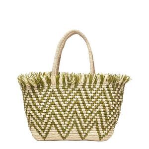 Mar Y Sol Bahia Raffia Tote, Green